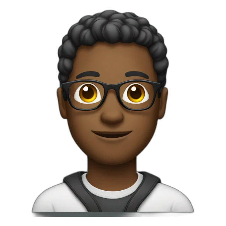 Black Man with nerd glasses in a bike sticker
