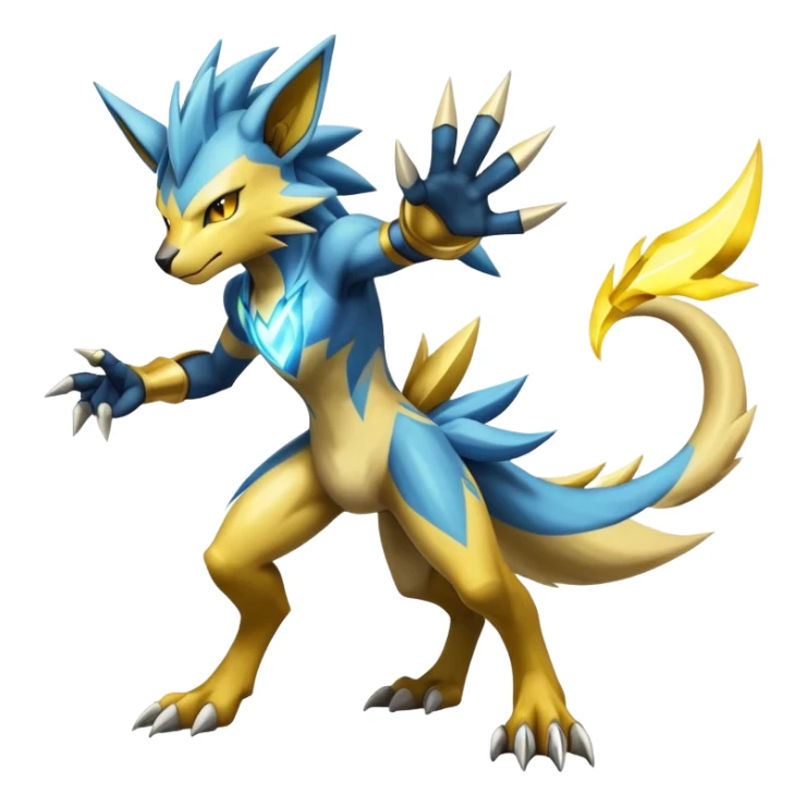 Shiny Epic Handsome Badass Manectric-Zeraora-hybrid (Full body) sticker