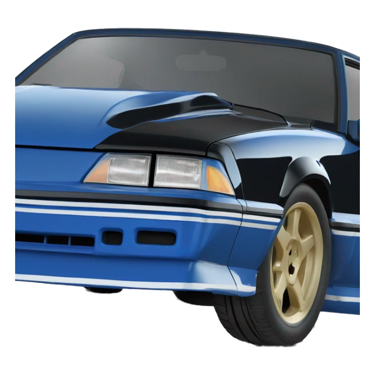 1987 foxbody mustang blue two tone sticker
