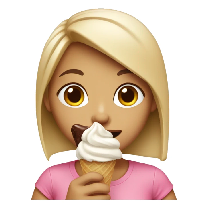 Girl eating icecream sticker