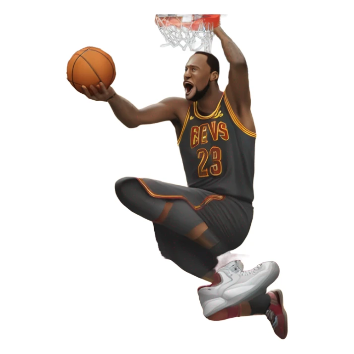 Elon musk dunking on lebron in basketball sticker