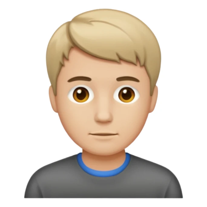 man with short hair medium tone sticker