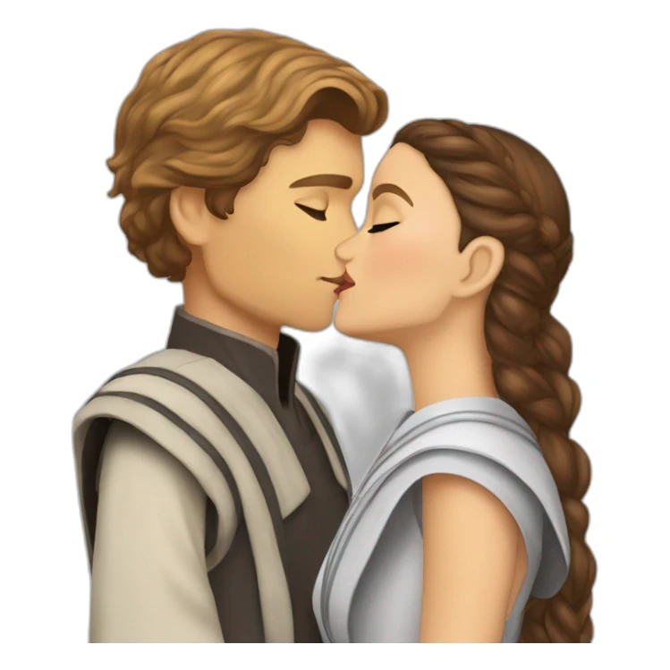 Anakin skywalker kiss padme amidala sticker