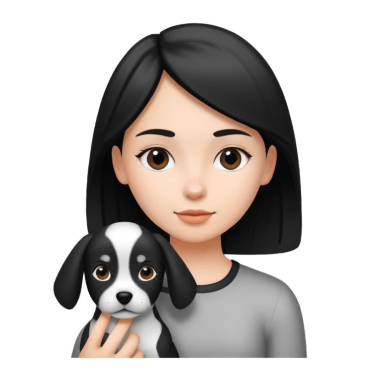 Black and White, dog  She is the girl sticker