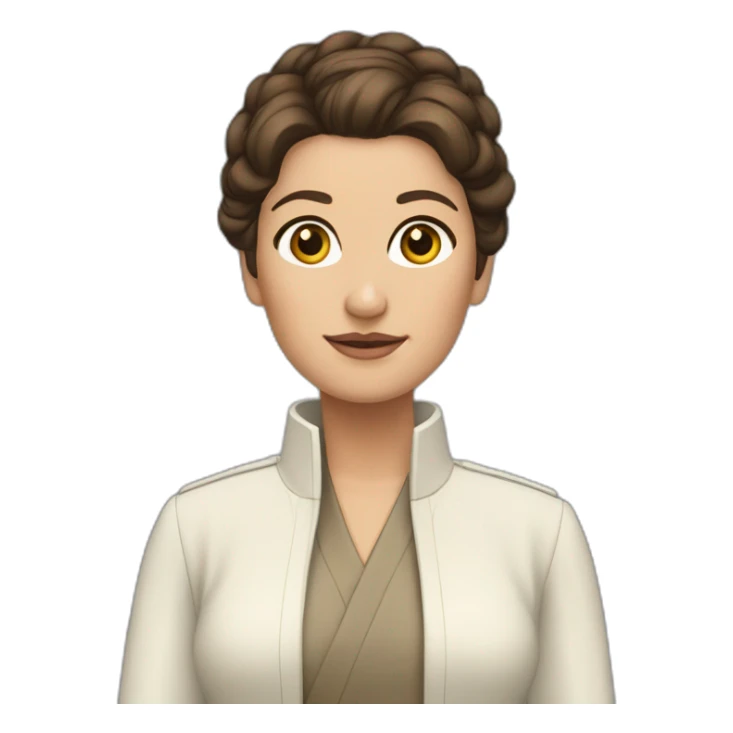 leia amb un uniforme vermell sticker