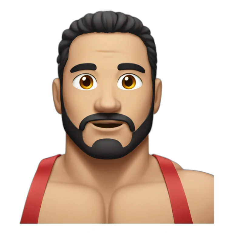 A man wrestler with dark hair sticker