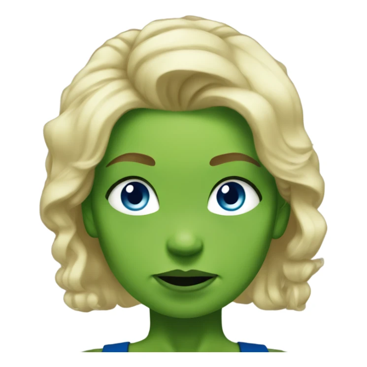 Female hulk with blonde hair and blue eyes sticker