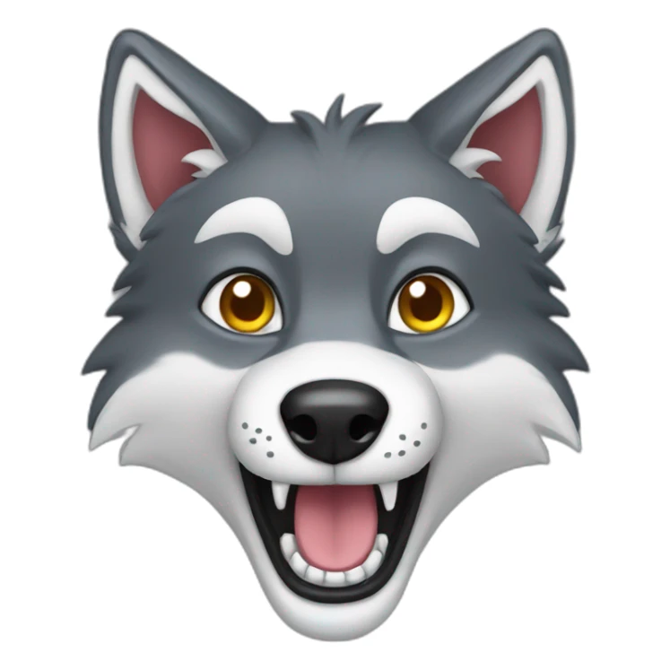 Wolf having fun sticker