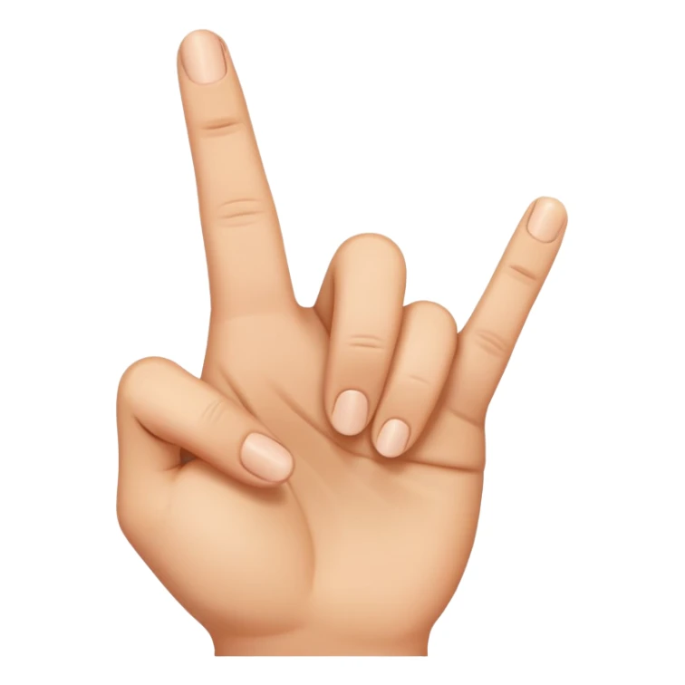Hand with middle finger down, rest of fingers up sticker