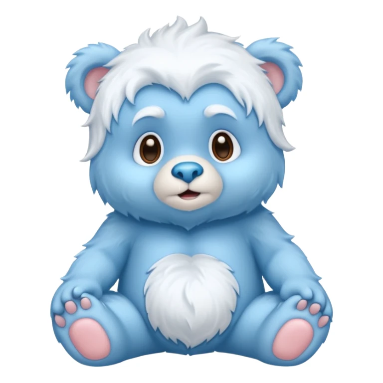 blue care baby bear yeti sticker
