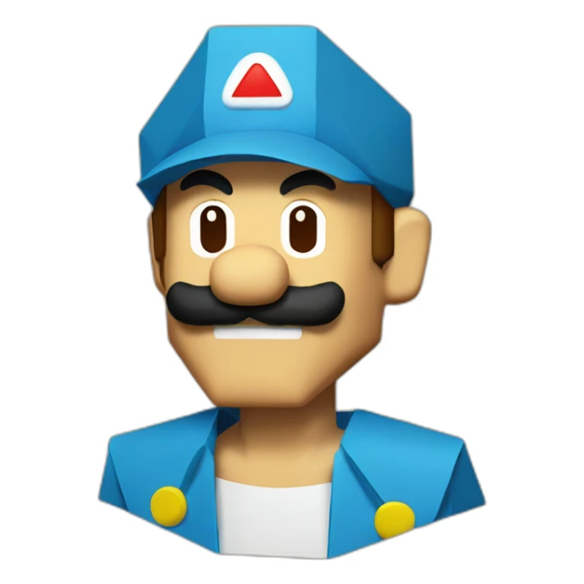 Origami mario sticker