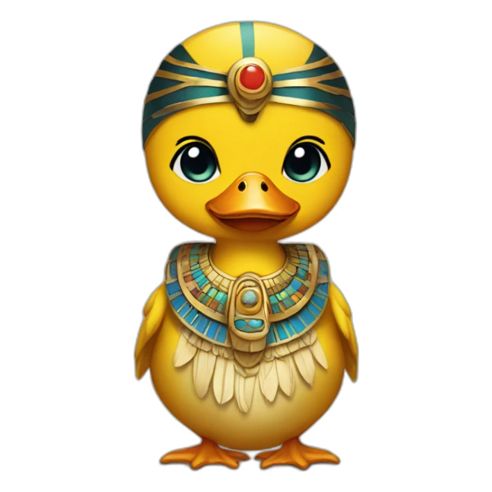 Duck dress like an egyptian sticker