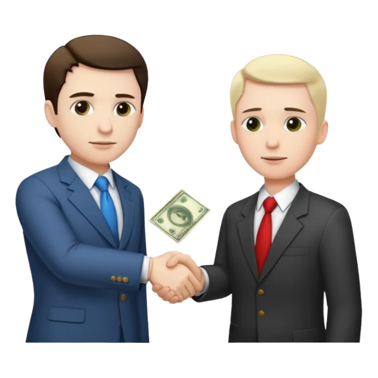 money + handshake + politician + Bribe sticker
