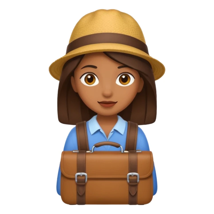 brown girl traveling sticker