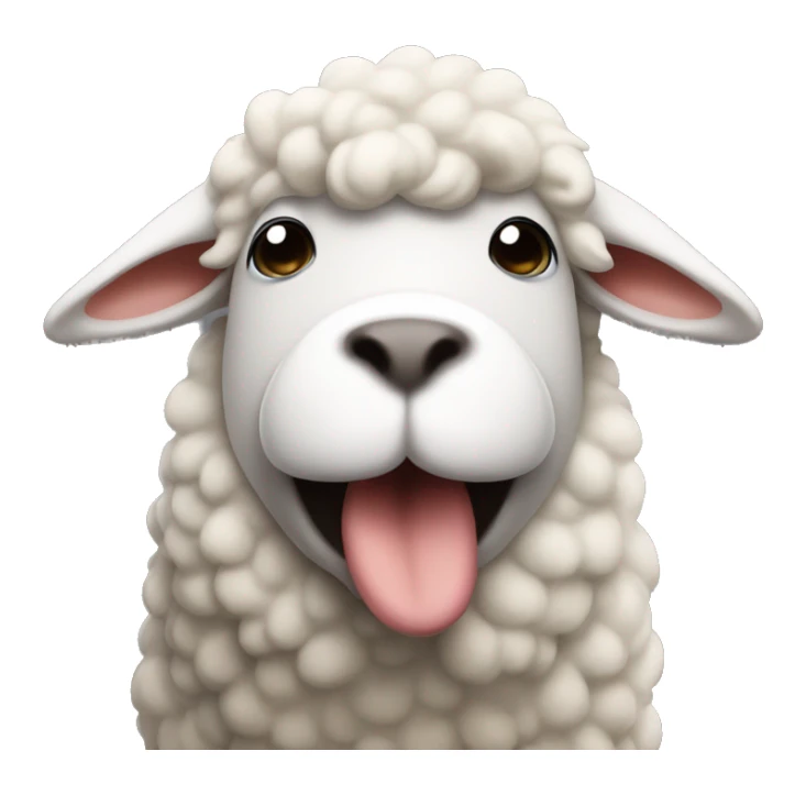 Sheepish lol tongue out shrugging shoulders sticker
