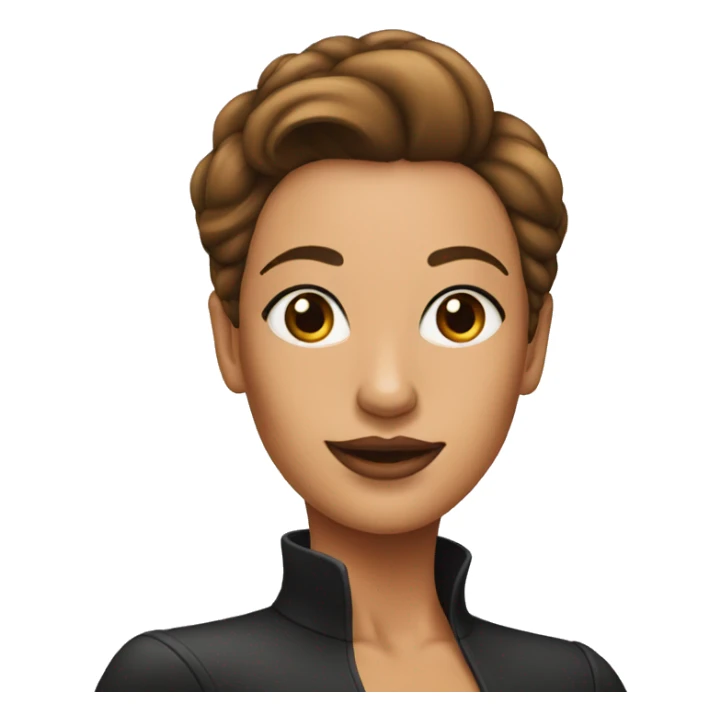 a lady with a slick back hair sticker