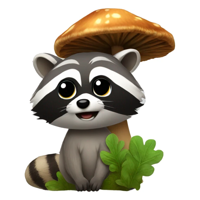 Raccoon Fungi Trim sticker