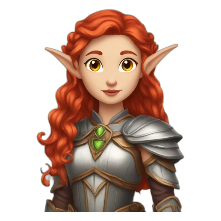 strong-brave-wisdom-redhair-queen-elf-girl sticker
