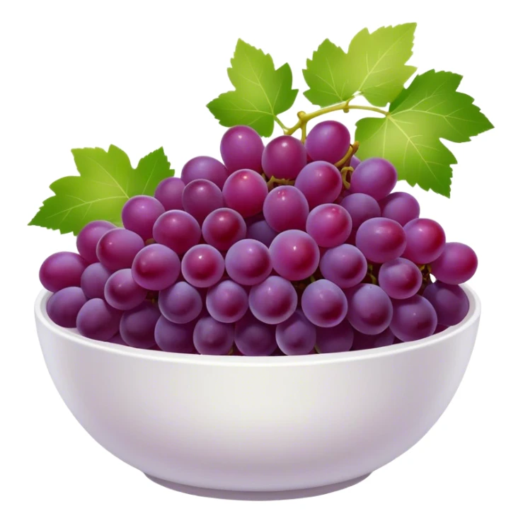 bowl of light purple Grapes in white bowl sticker