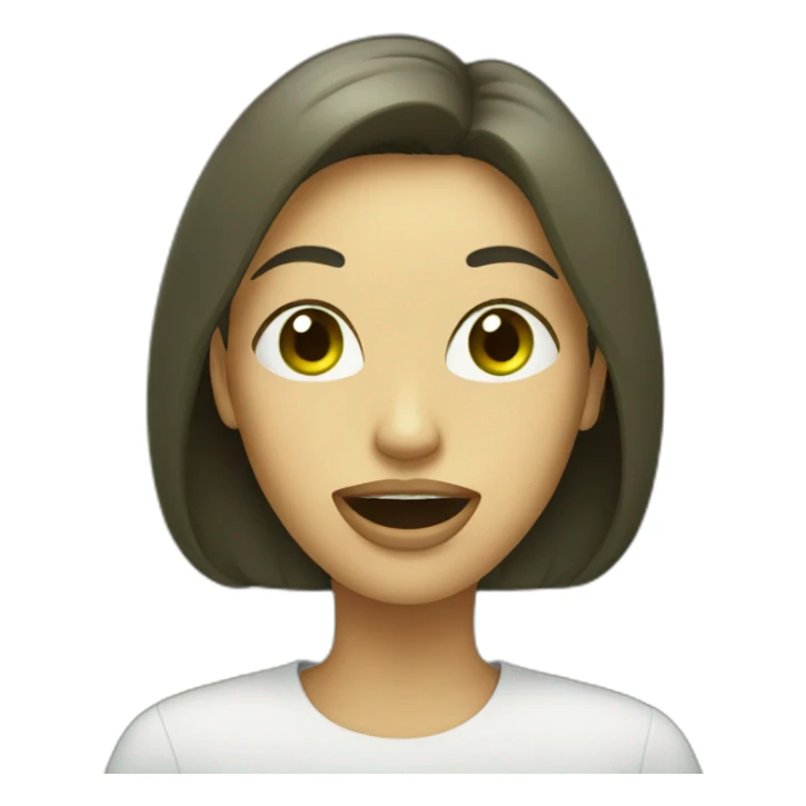 Woman with cucumber in mouth sticker