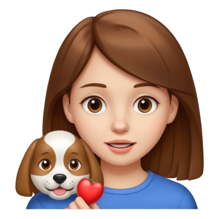 Fille brune et blanche qui a un ongle entre les canines sticker