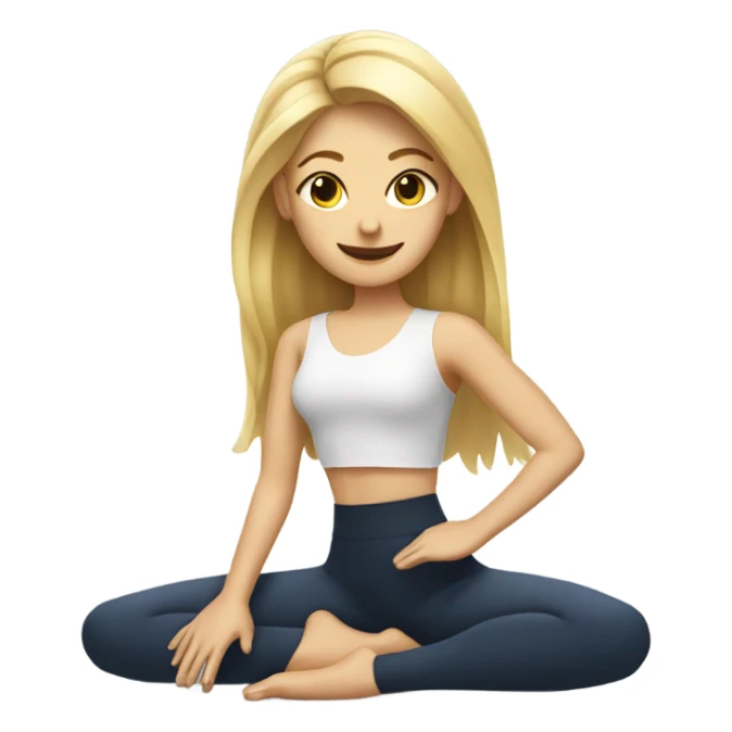 Blonde woman doing splits  sticker
