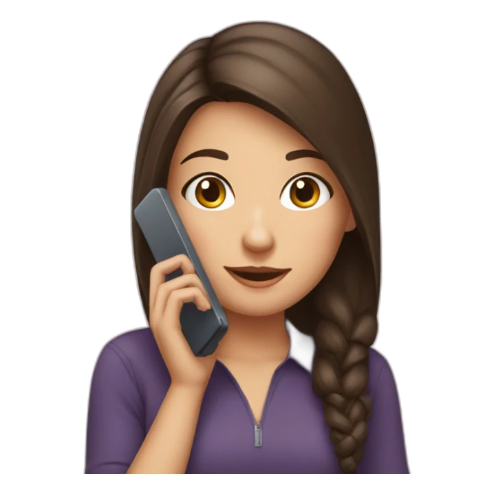 brunette girl with a phone, girl with a computer sticker