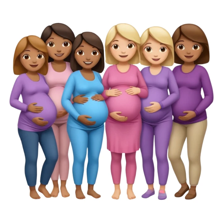 a group of Pregnant women  sticker