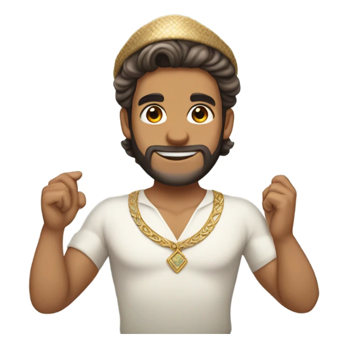 Tan Jewish merman sticker