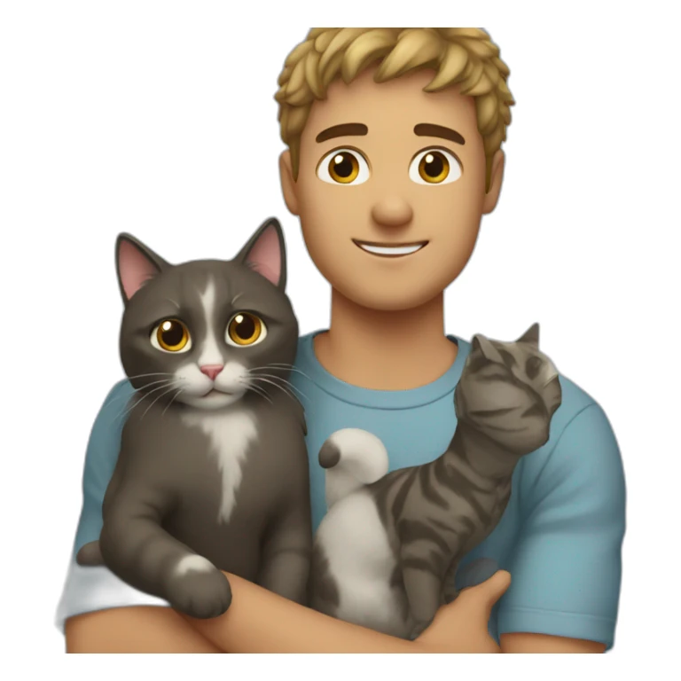 Brother with cat sticker