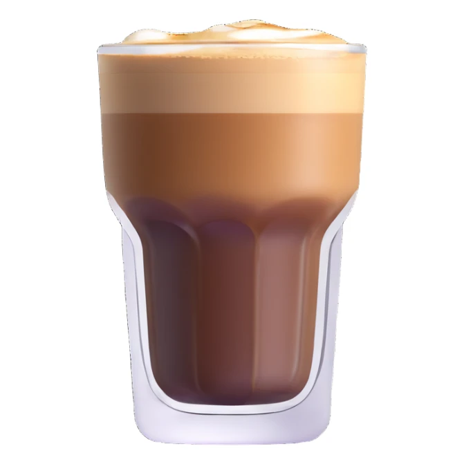 Small 4.5 ounce Gibraltar glass with cortado espresso drink, correctly sized small tumbler glass with espresso and milk sticker