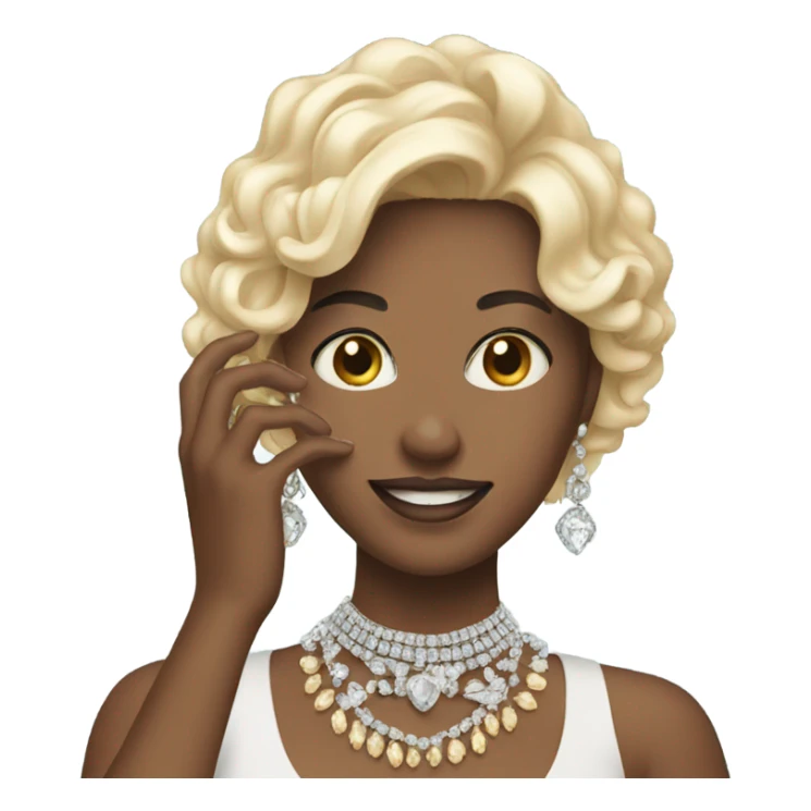 selfie with jewelry and phone sticker