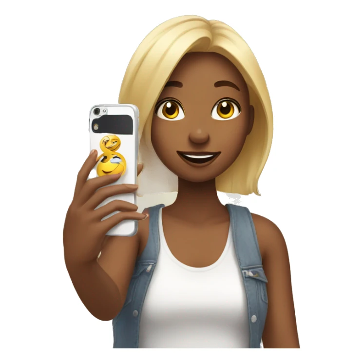 Girl taking selfie indoors sticker