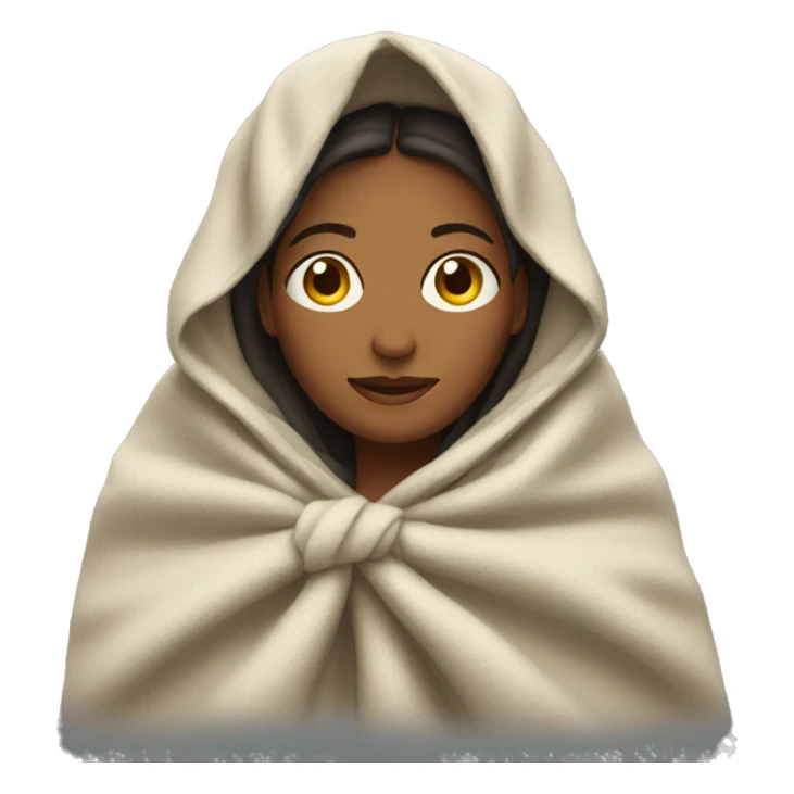 Woman in blanket sticker