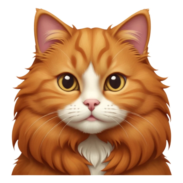 cinematic-adorable-big-eyed-fluffy-solid ginger-persian-cat-portrait-emoji,-head-tilted-playfully-with-a-sweet-expression,-fluffy-solid ginger-fur,-simplified-yet-irresistibly-cute-features-with-large,-expression, solid ginger cat sticker
