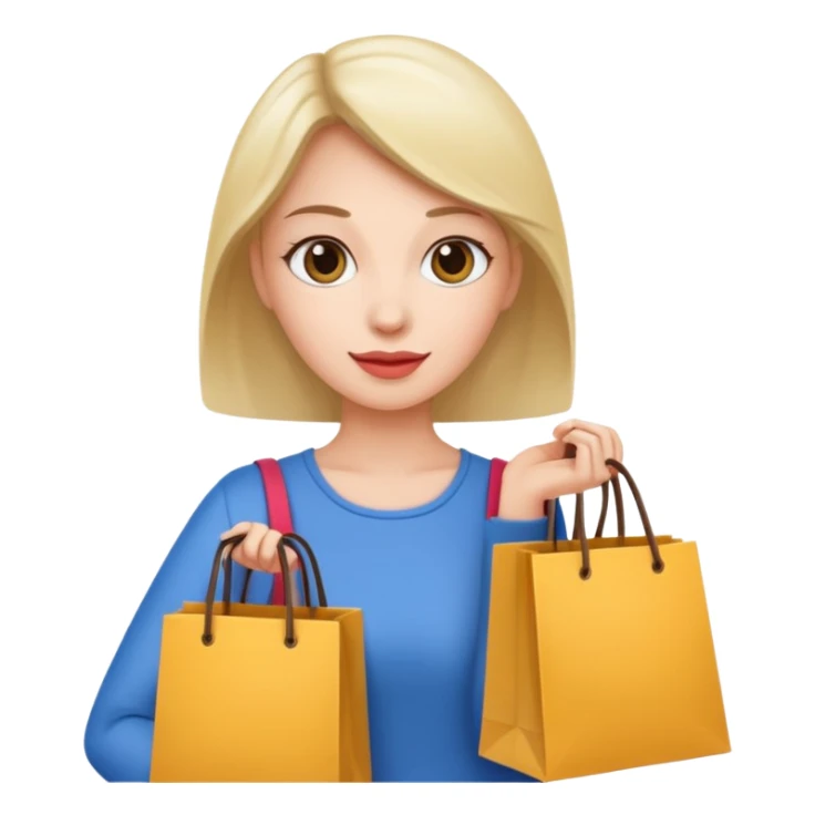 Shopping Bag carrying woman sticker