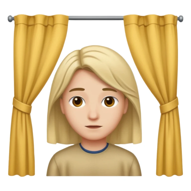 🫃 but with parted middle hair (curtains)  sticker