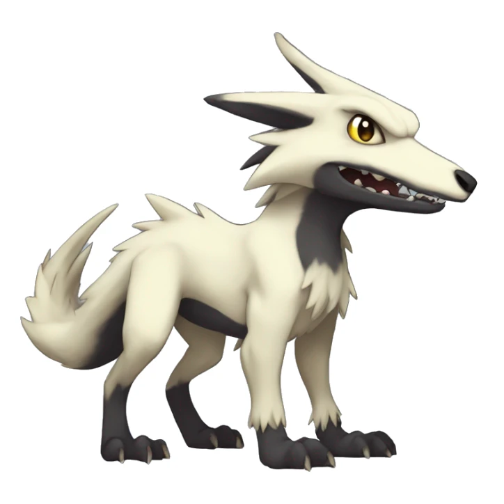 Edgy Cute Lombax-Sergal-Vernid-Fakemon full body  sticker