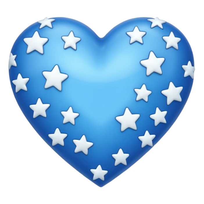 can you generate a blue heart with stars sticker