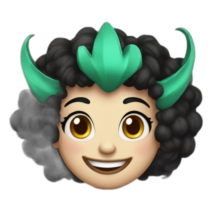 pomni amazing digital circus jester black hair cartoon gooseworx sticker