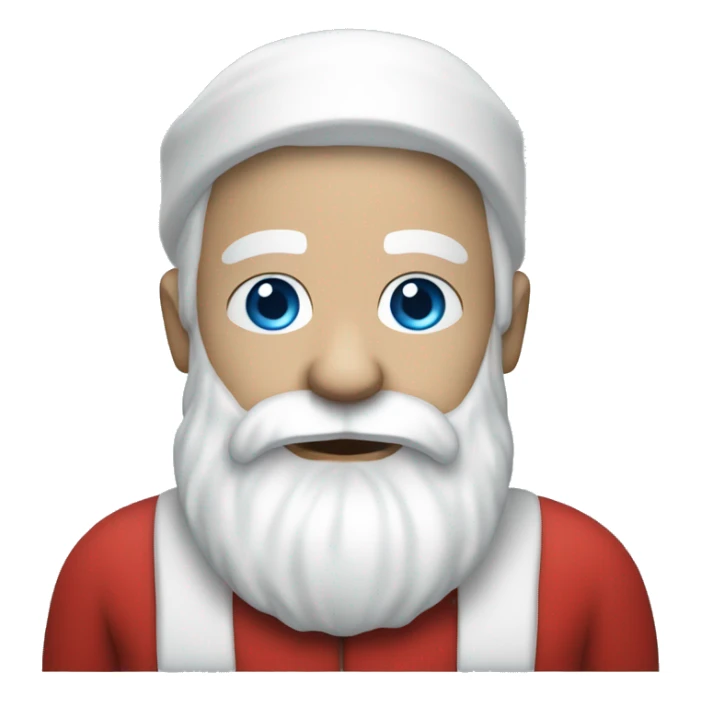 santa claus with very blue eyes and white beard sticker
