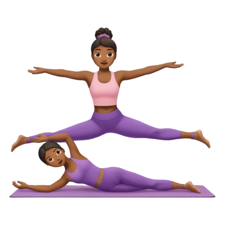 black woman doing pilates sticker
