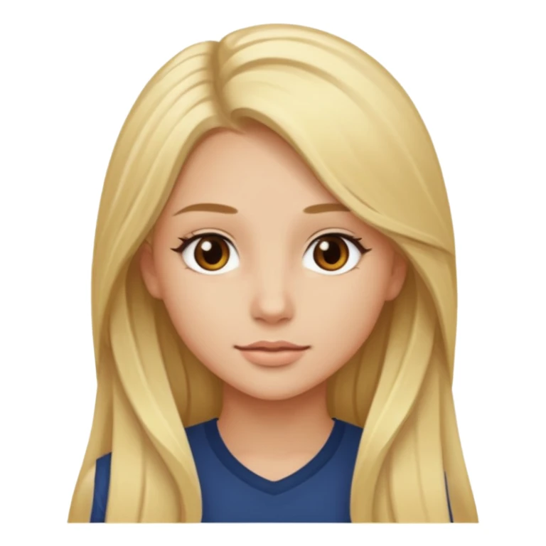 Skylar Shaye with long blonde hair, brown eyes sticker