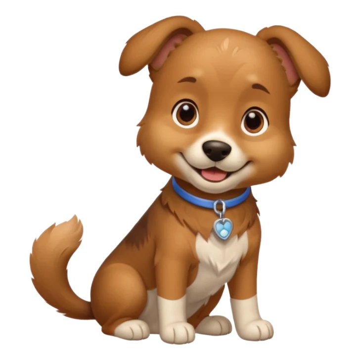 A dog patient with one paw in a cast, smiling bravely despite discomfort.
 sticker