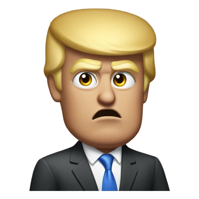 Trump right before he is about to say fired sticker