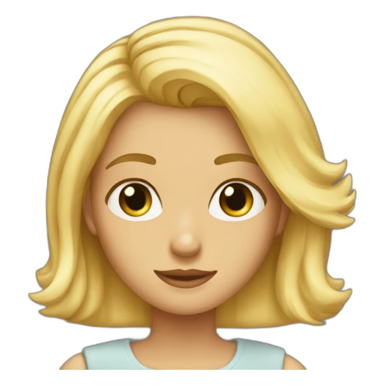 coeur sur une fille blonde sticker