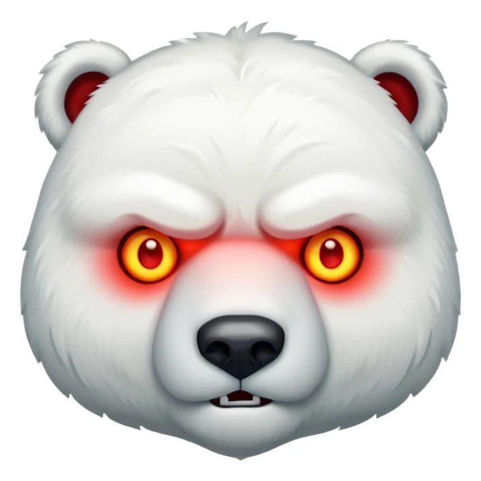 Eisbäre mit grimmigen bösen Blick und leuchtenden roten Augen sticker