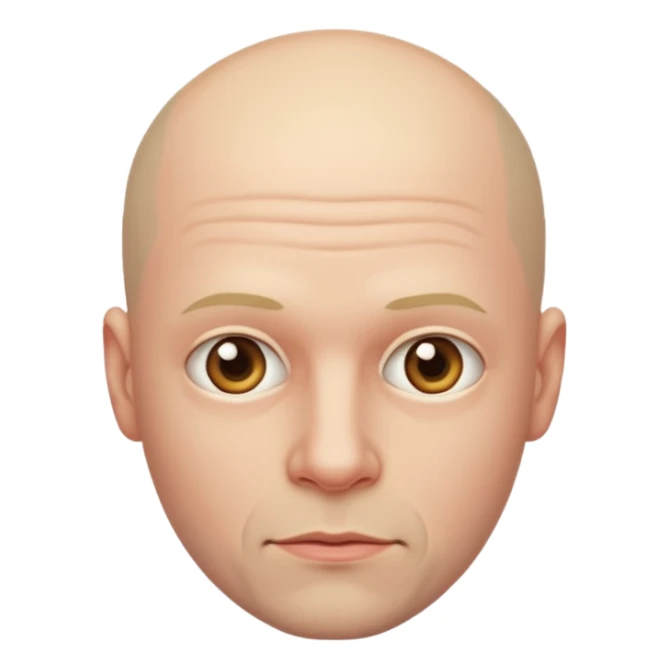 bald (255,255,255) skinned man sticker