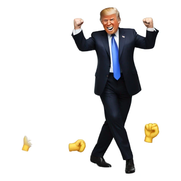 Donald trump dancing, only need to show the dancing fist sticker