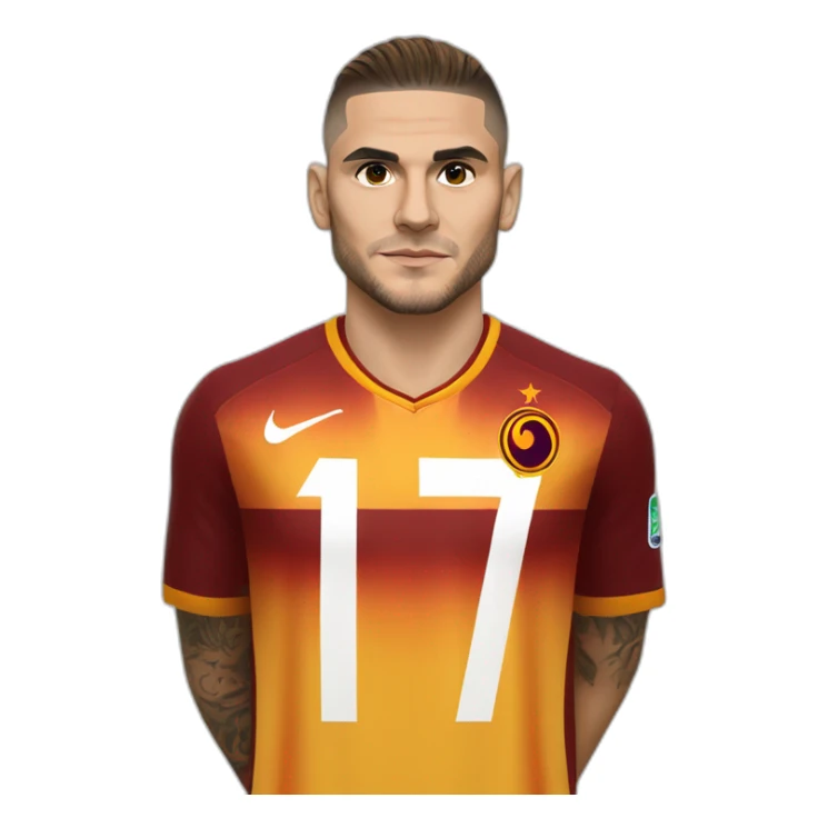 Mauro icardi with Galatasaray jersey sticker
